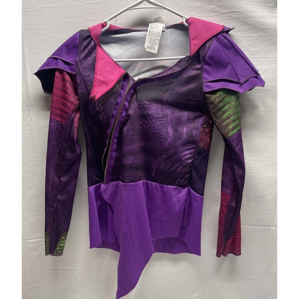Disney Descendants Mal Girls Costume 10-12 Large Halloween Costumes 3 Pieces - Picture 13 of 16